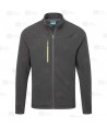 Chaqueta de trabajo en tejido polar técnico texturizado color negro y amarillo flúor