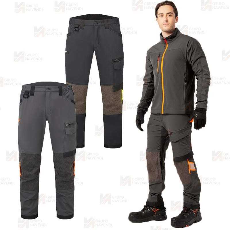 Pantalón de trabajo Strech de corte entallado y refuerzos