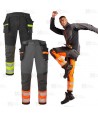 Pantalón de trabajo Strech de corte entallado y bolsillos pistolera