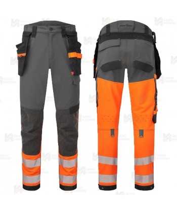 Pantalón de trabajo Strech de corte entallado y bolsillos pistolera