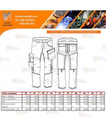 Pantalón de trabajo Strech de corte entallado y bolsillos pistolera