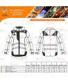 Parka de alta visibilidad, impermeable, desmontable 3 en uno  y transpirable