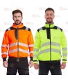 Chaqueta sudadera bicolor alta visibilidad cintas segmentadas