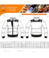 Chaqueta sudadera bicolor alta visibilidad cintas segmentadas