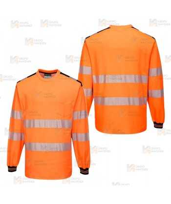 Camiseta bicolor bicapa de manga larga cintas segmentadas