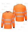Camiseta bicolor bicapa de manga larga cintas segmentadas