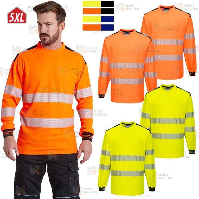 Camiseta bicolor bicapa de manga larga cintas segmentadas