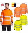 Camiseta bicolor bicapa de manga larga cintas segmentadas
