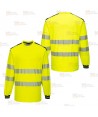 Camiseta bicolor bicapa de manga larga cintas segmentadas