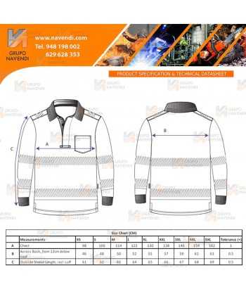 Polo bicolor bicapa de alta visibilidad con cintas segmentadas