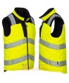 Chaleco acolchado bicolor reversible de alta visibilidad