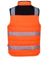 Chaleco acolchado bicolor reversible de alta visibilidad