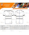 Camiseta alta visibilidad con cintas reflectantes segmentadas