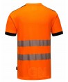 Camiseta alta visibilidad con cintas reflectantes segmentadas