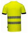 Camiseta alta visibilidad con cintas reflectantes segmentadas