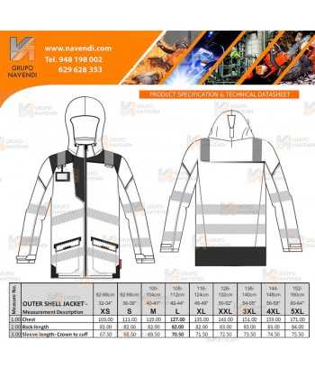 Parka transpirable 5 en 1 de alta visibilidad, transpirable