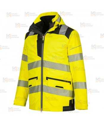 Parka transpirable 5 en 1 de alta visibilidad, transpirable