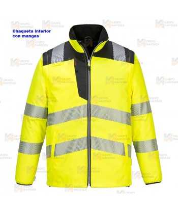 Parka transpirable 5 en 1 de alta visibilidad, transpirable