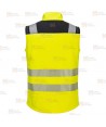 Chaleco softshell bicolor de tres capas y de alta visibilidad