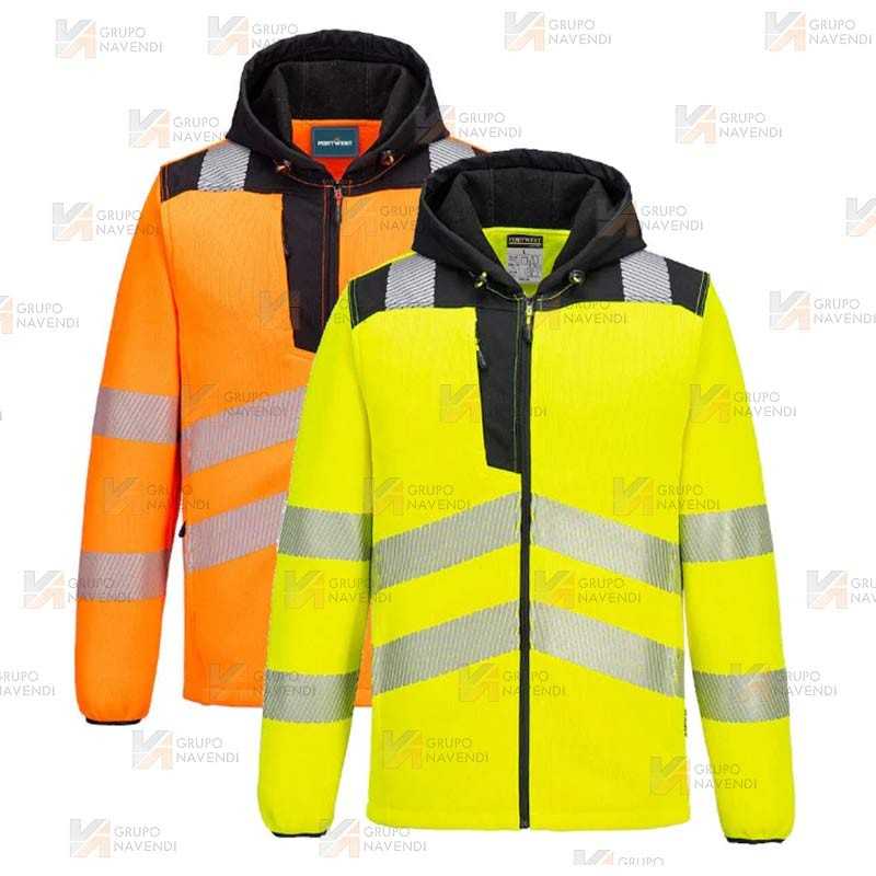 Chaqueta polar de alta visibilidad bicolor de alta gama