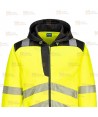Chaqueta sudadera bicolor alta visibilidad con capucha
