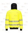 Chaqueta sudadera bicolor alta visibilidad con capucha