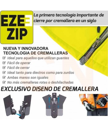 Sudadera bicolor alta visibilidad con media cremallera