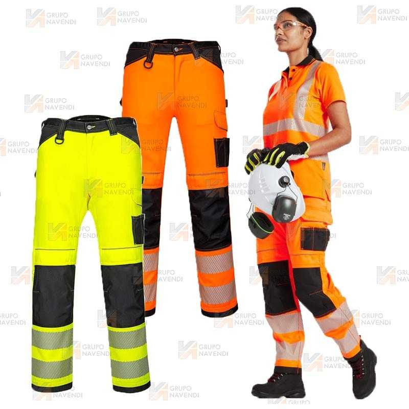 Pantalón con tejido elástico de alta visibilidad