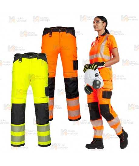 Pantalón con tejido elástico de alta visibilidad