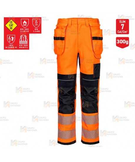Pantalón ignífugo Modaflame de alta visibilidad y multinorma