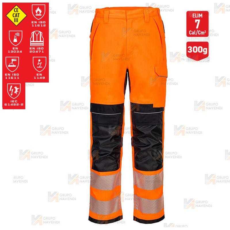 Pantalón ignífugo Modaflame de alta visibilidad y multinorma