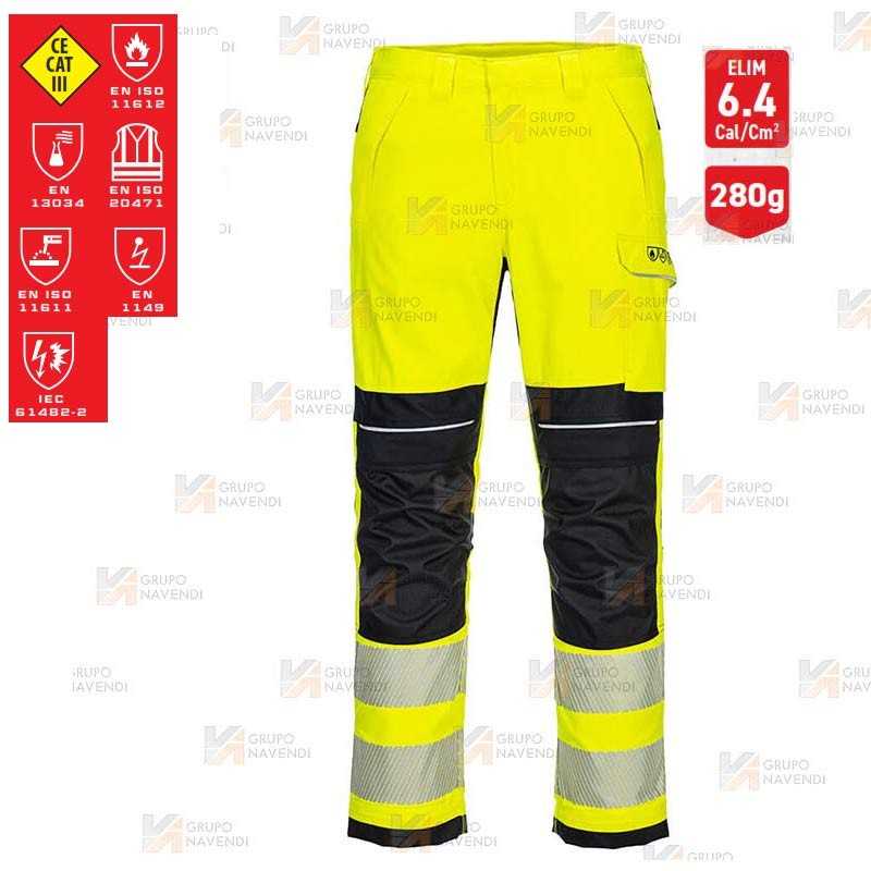 Pantalón ignífugo Modaflame de alta visibilidad y multinorma (Mujer)