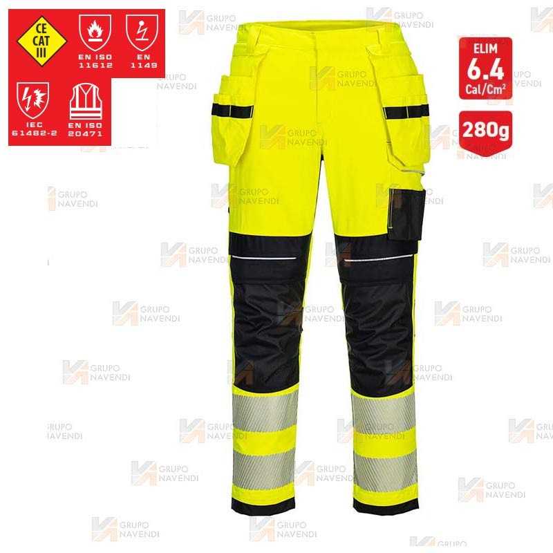 Pantalón ignífugo Modaflame de alta visibilidad y multinorma