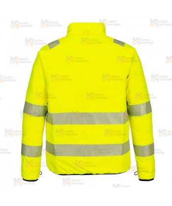 Parka impermeable de alta visibilidad desmontable 4 en 1