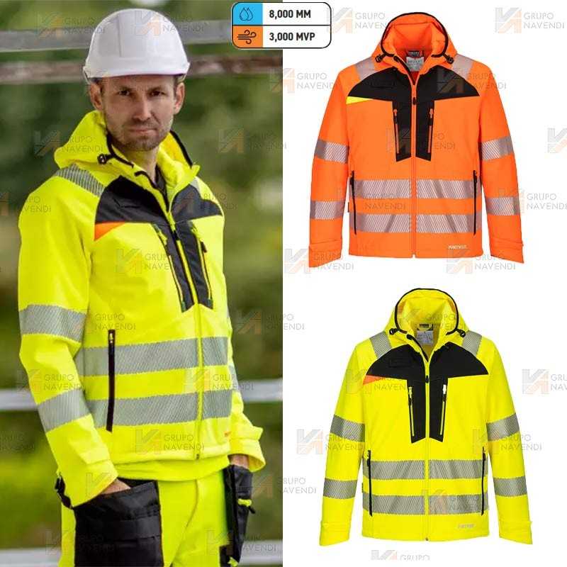 Softshell impermeable de alta visibilidad