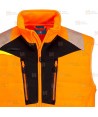 Chaleco Hybrid Baffle de alta visibilidad color naranja flúor y negro
