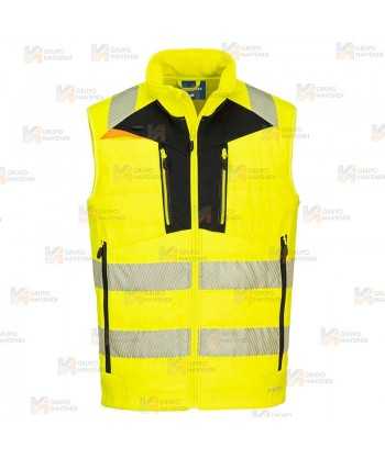 Chaleco Hybrid Baffle de alta visibilidad color amarillo flúor y negro