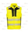 Chaleco Hybrid Baffle de alta visibilidad color amarillo flúor y negro