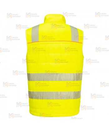 Chaleco Hybrid Baffle de alta visibilidad color amarillo flúor y negro