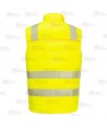 Chaleco Hybrid Baffle de alta visibilidad color amarillo flúor y negro