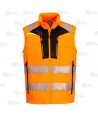 Chaleco Hybrid Baffle de alta visibilidad color naranja flúor y negro