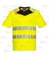 Camiseta bicapa de manga corta de alta visibilidad