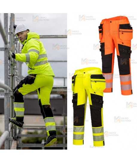 Pantalón Holster DX4 de alta visibilidad, con bolsillos desmontables