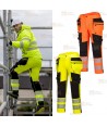 Pantalón Holster DX4 de alta visibilidad, con bolsillos desmontables