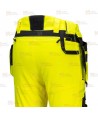 Pantalón Holster DX4 de alta visibilidad, con bolsillos desmontables color amarillo flúor/negro