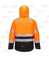 Parka bicolor de alta visibilidad clase 2, impermeable y forro Insulatex