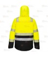 Parka bicolor de alta visibilidad clase 2, impermeable y forro Insulatex