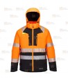 Parka bicolor de alta visibilidad clase 2, impermeable y forro Insulatex