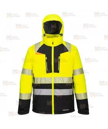 Parka bicolor de alta visibilidad clase 2, impermeable y forro Insulatex