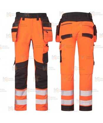 Pantalón Holster DX4 de alta visibilidad, con bolsillos desmontables